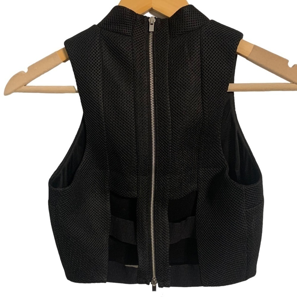 Express TWO ITEM SET mesh cutout mock neck top size XS and matching skirt size S - Picture 4 of 15
